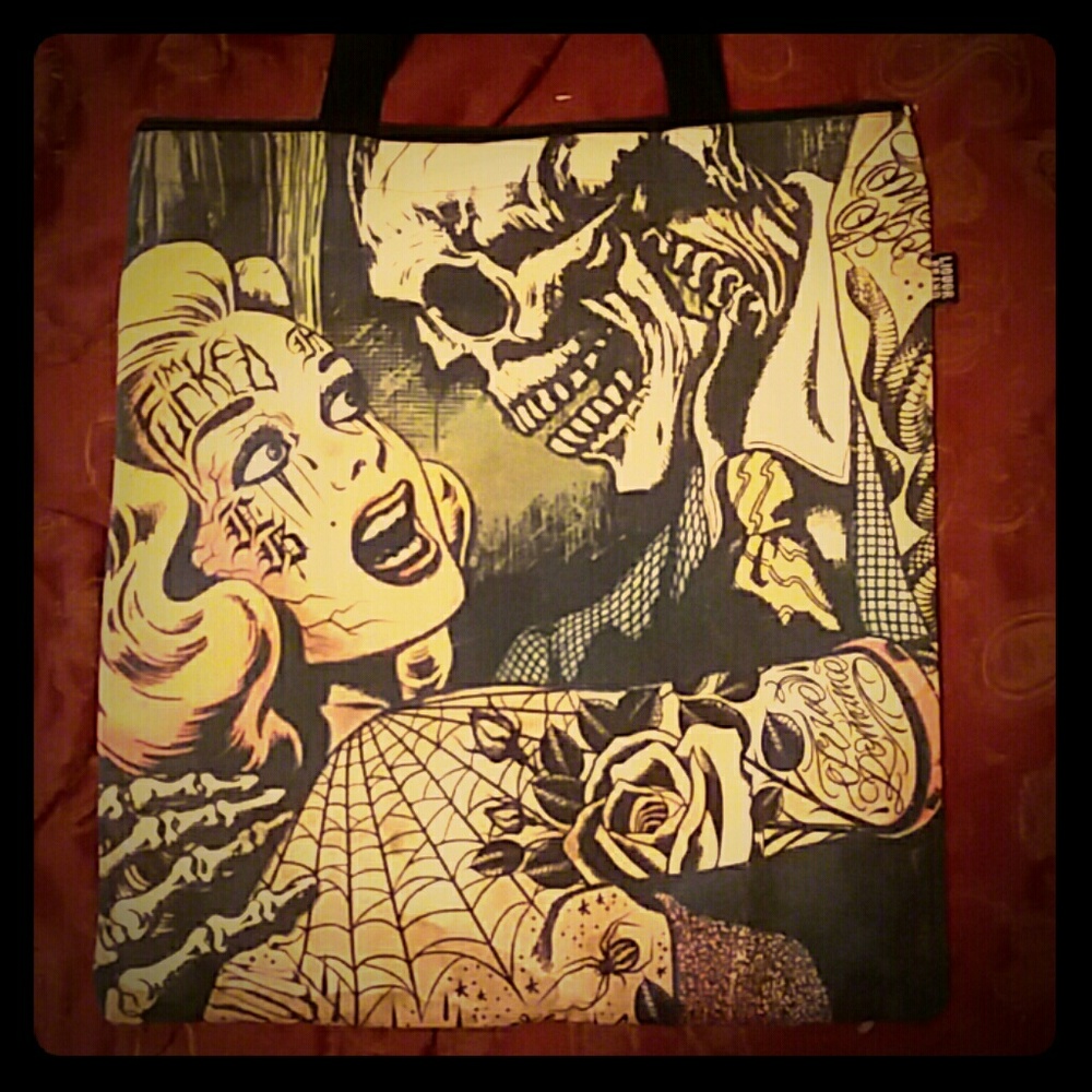 Liquor Brand Horror Movie Punk Tote